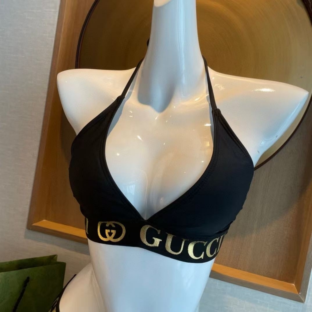 Gucci Logo Strap Triangle Bikini - image 5